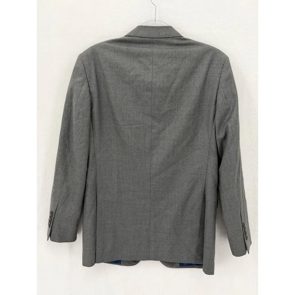 Brooks Brothers Blazer Mens 40R Gray Brooksgate Milano 100% Wool Business Office